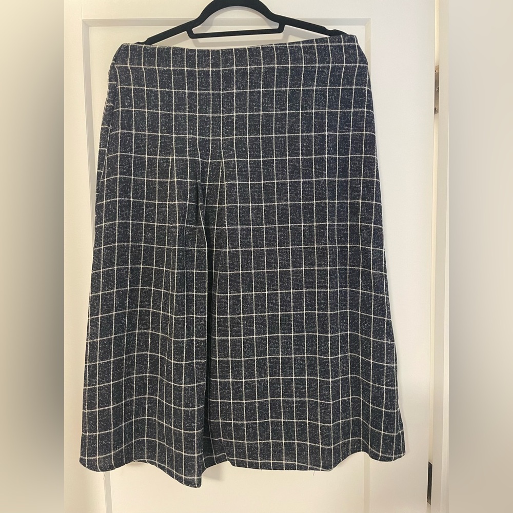 Bohme. A Line Skirt. Navy and Cream.